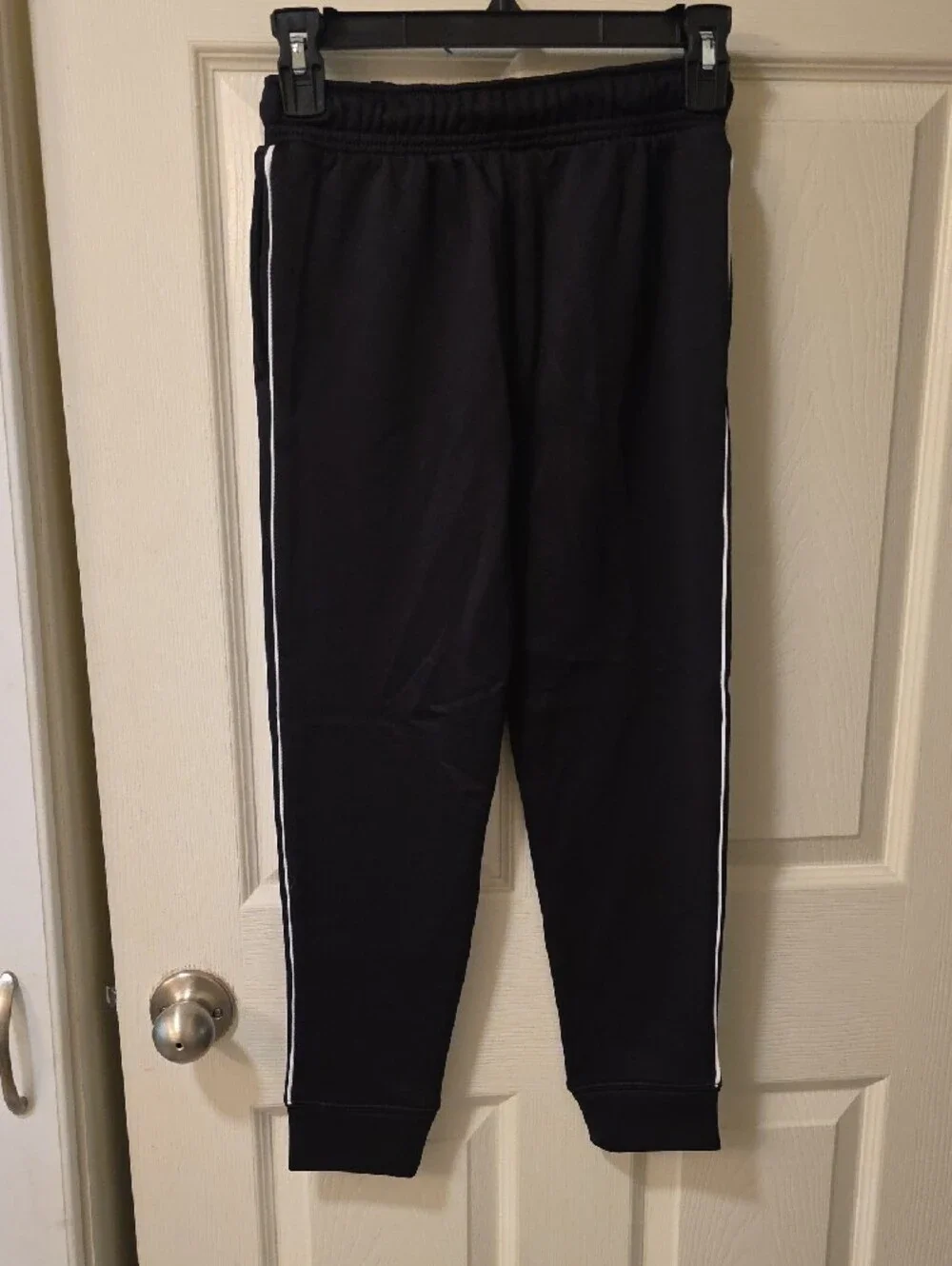 Kids Black Jogger Sweatpants with Reflective Accent